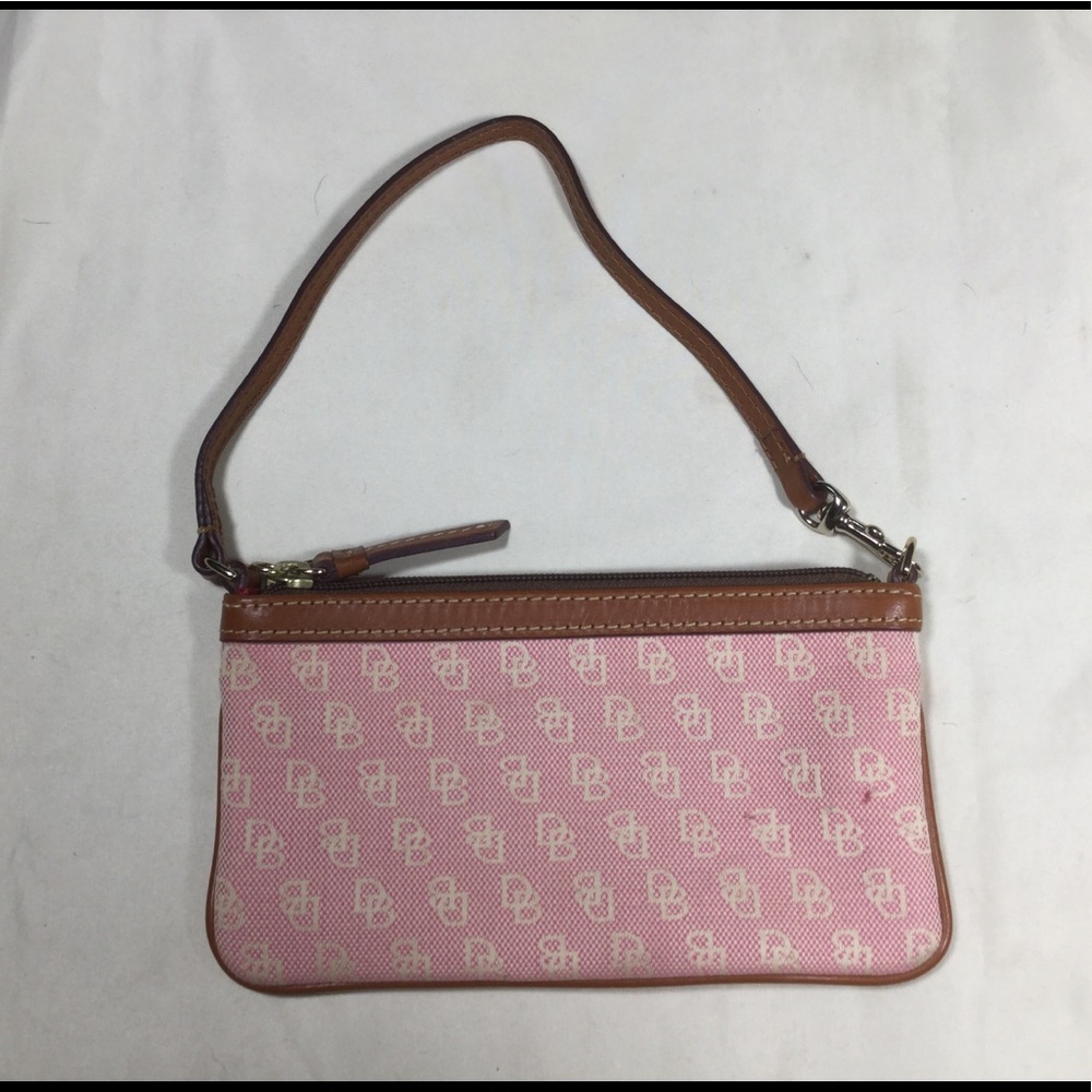 Dooney & Bourke Pink Signature Wristlet Y2K